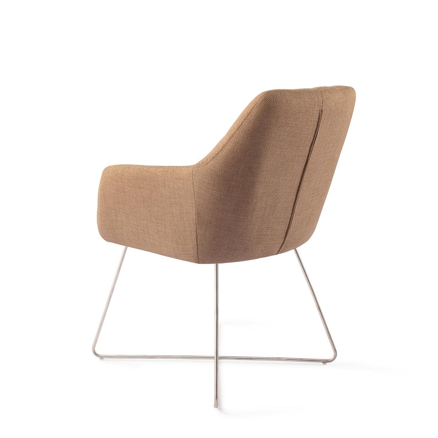 Jesper Home Esszimmerstuhl Noto Toasted-Toffee Cross Stahl