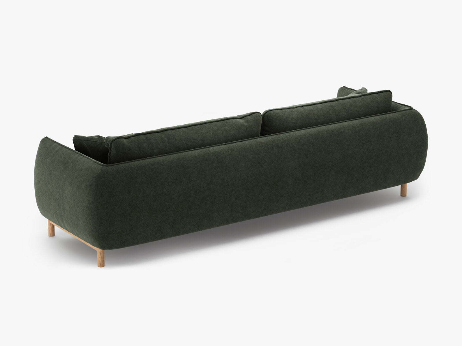 Micadoni Ada Sofa 4-Sitzer Strukturierter Stoff Wind Moosgrün