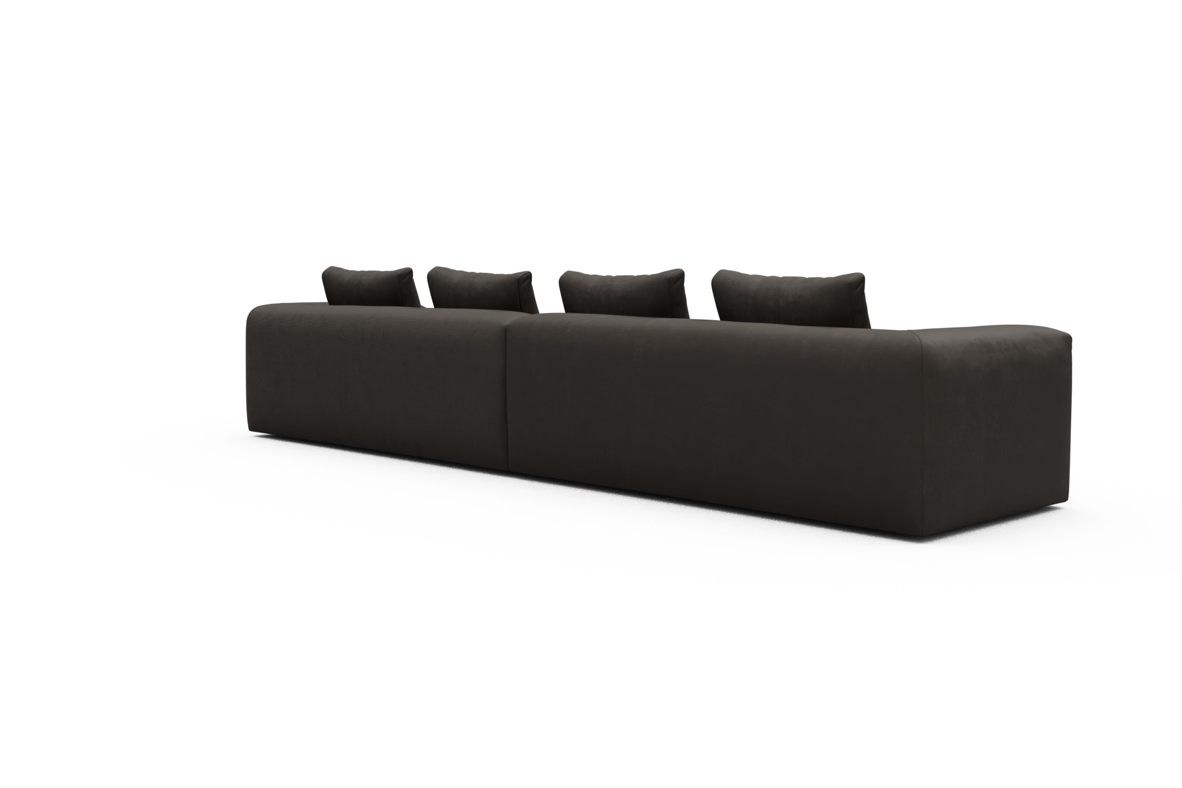 Sofa Modulares XXL Sofa Fred 5-Sitzer Cordufine-Taupe