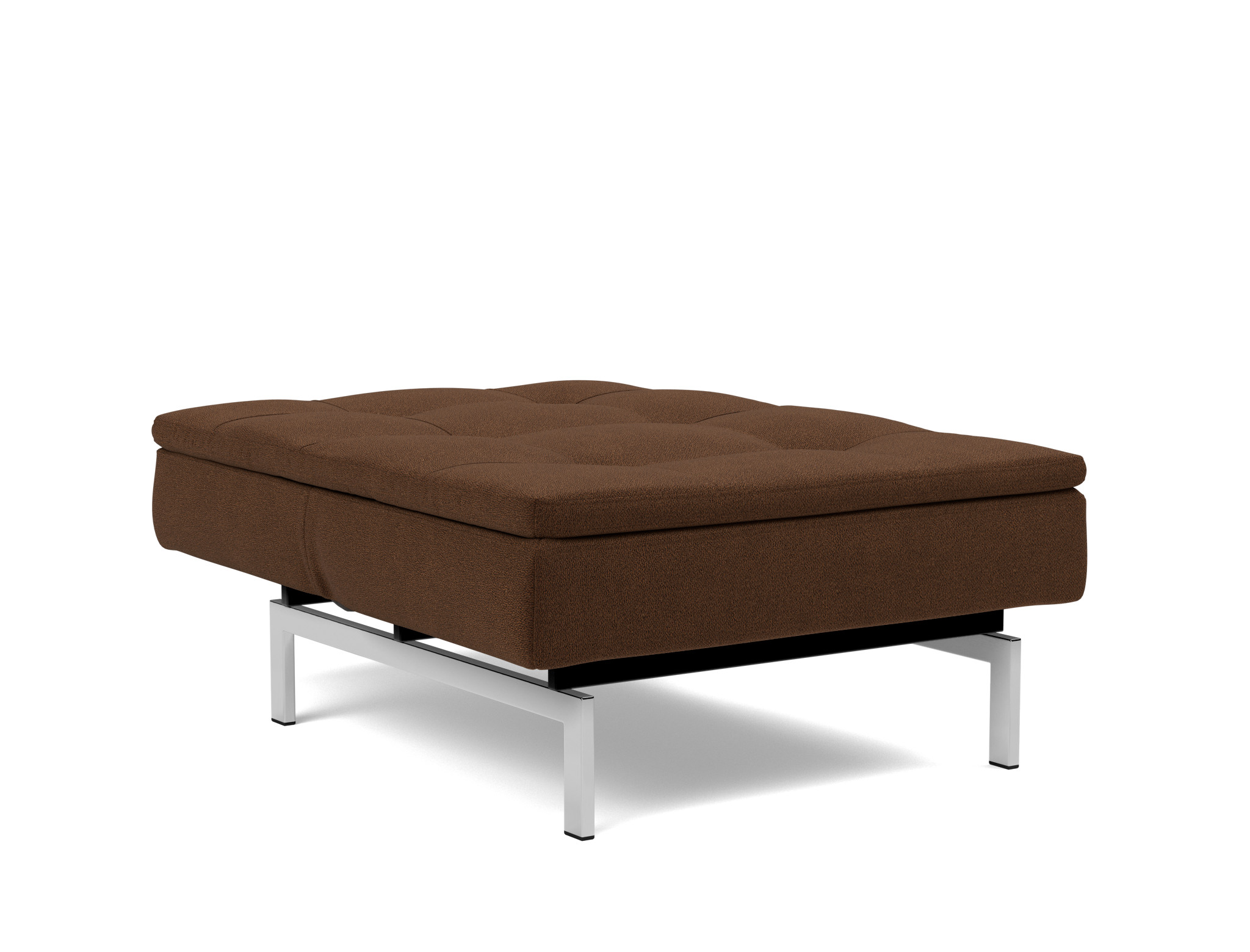 Sessel Dublexo Strukturierter Stoff Taura 359-Cappuccino Beine Chrom