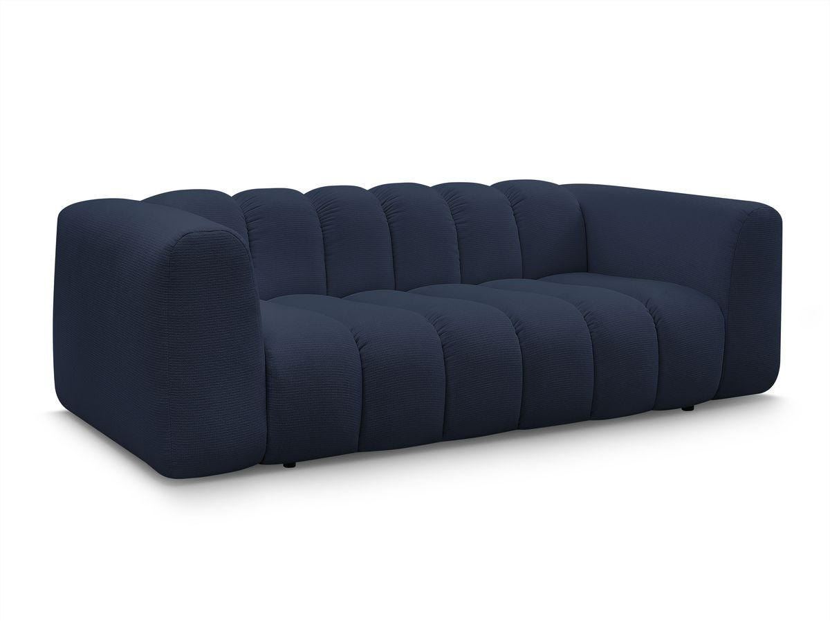 Bobochic Talia Sofa 3-Sitzer Melange-Stoff Dunkelblau