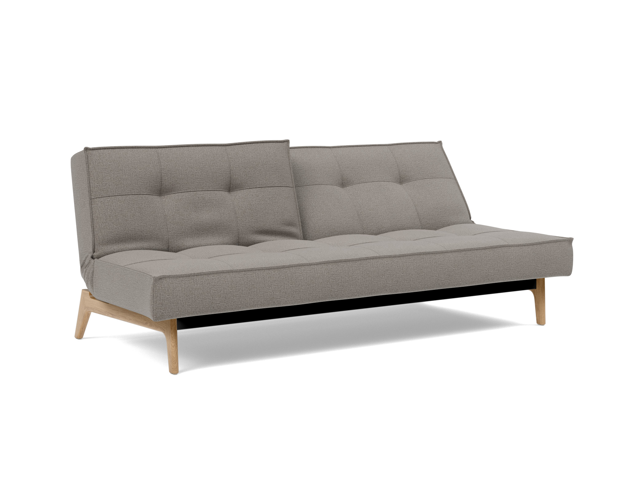 Schlafsofa Splitback Flachgewebe Mixed Dance 521-Grey Beine Eiche