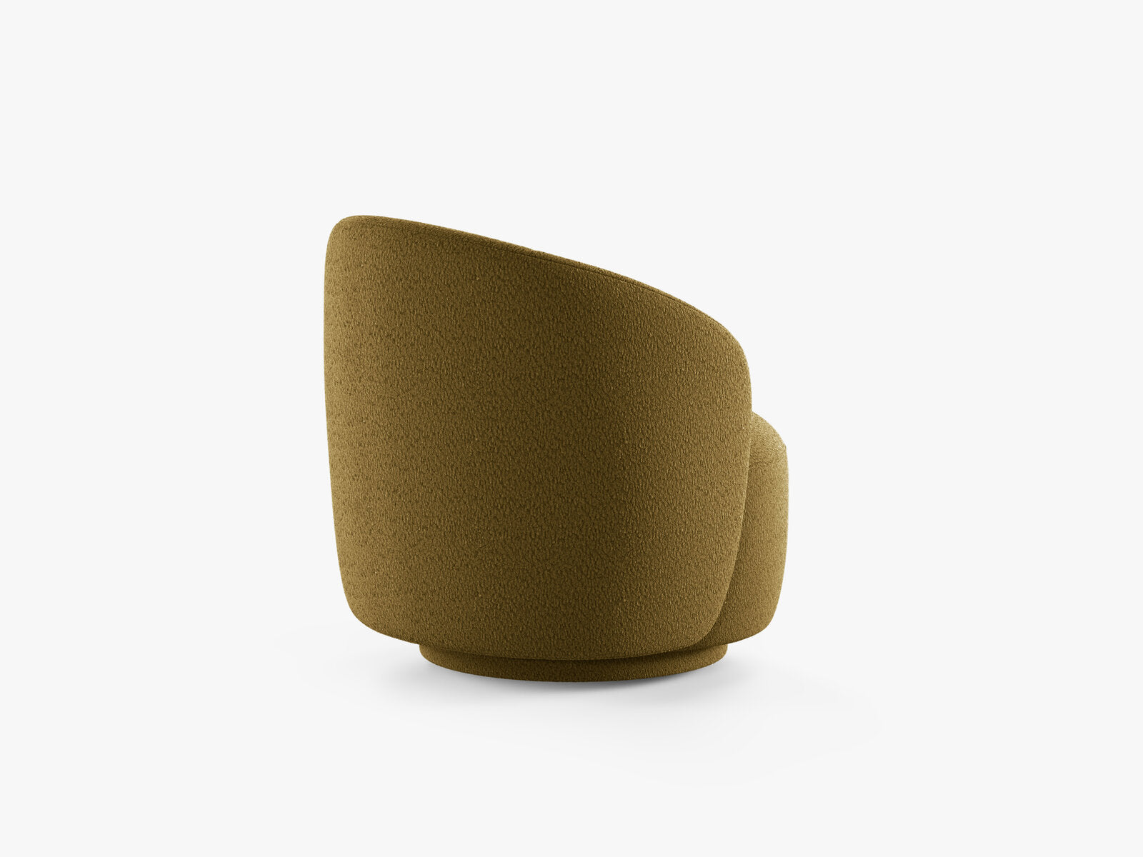 Micadoni drehbarer Sessel Letizia kleine Version Boucle Coral Olive