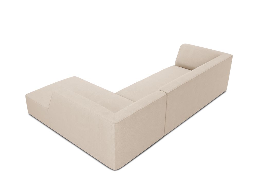 Cosmopolitan Design Ecksofa Siena 4-Sitzer Strukturierter Stoff Ottawa Beige Rechts