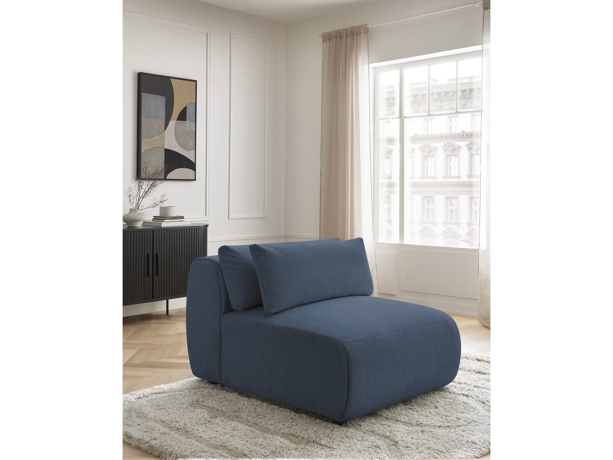 Bobochic Jana Sofamodul 1-Sitzer Melange-Stoff Blau