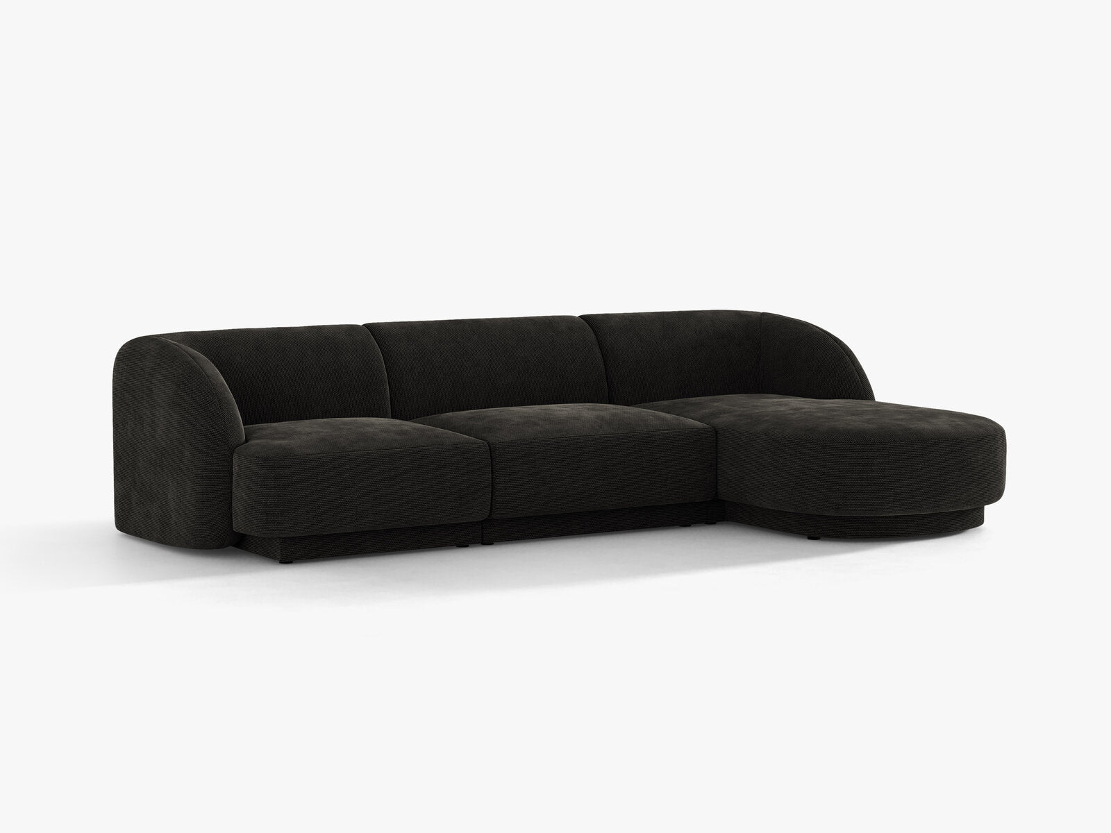 Micadoni Ecksofa Miley 4-Sitzer Rechts Chenille Eden Anthrazit