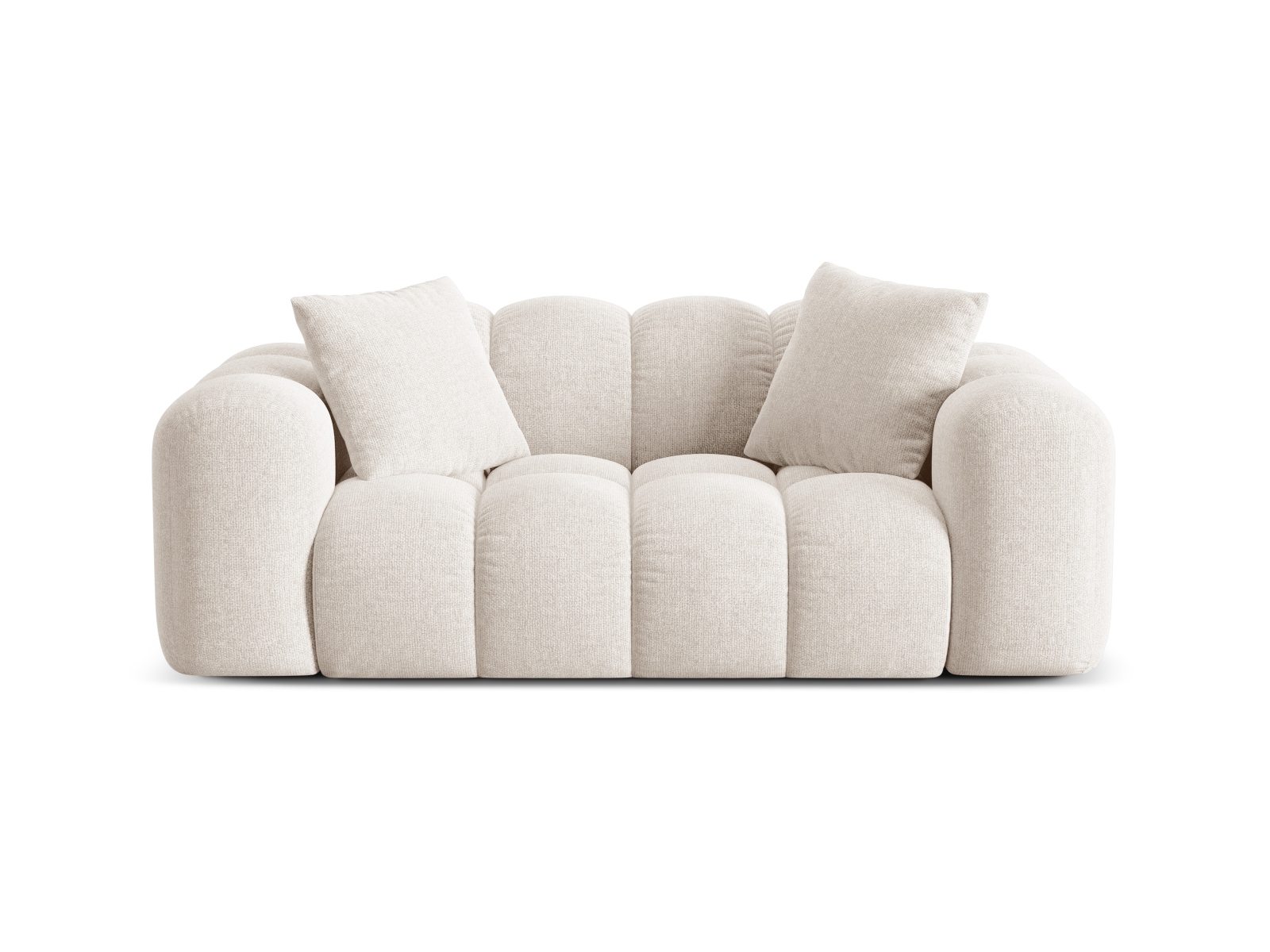 Cosmopolitan Design Sofa Treno 2-Sitzer Chenille Eden Helles Beige