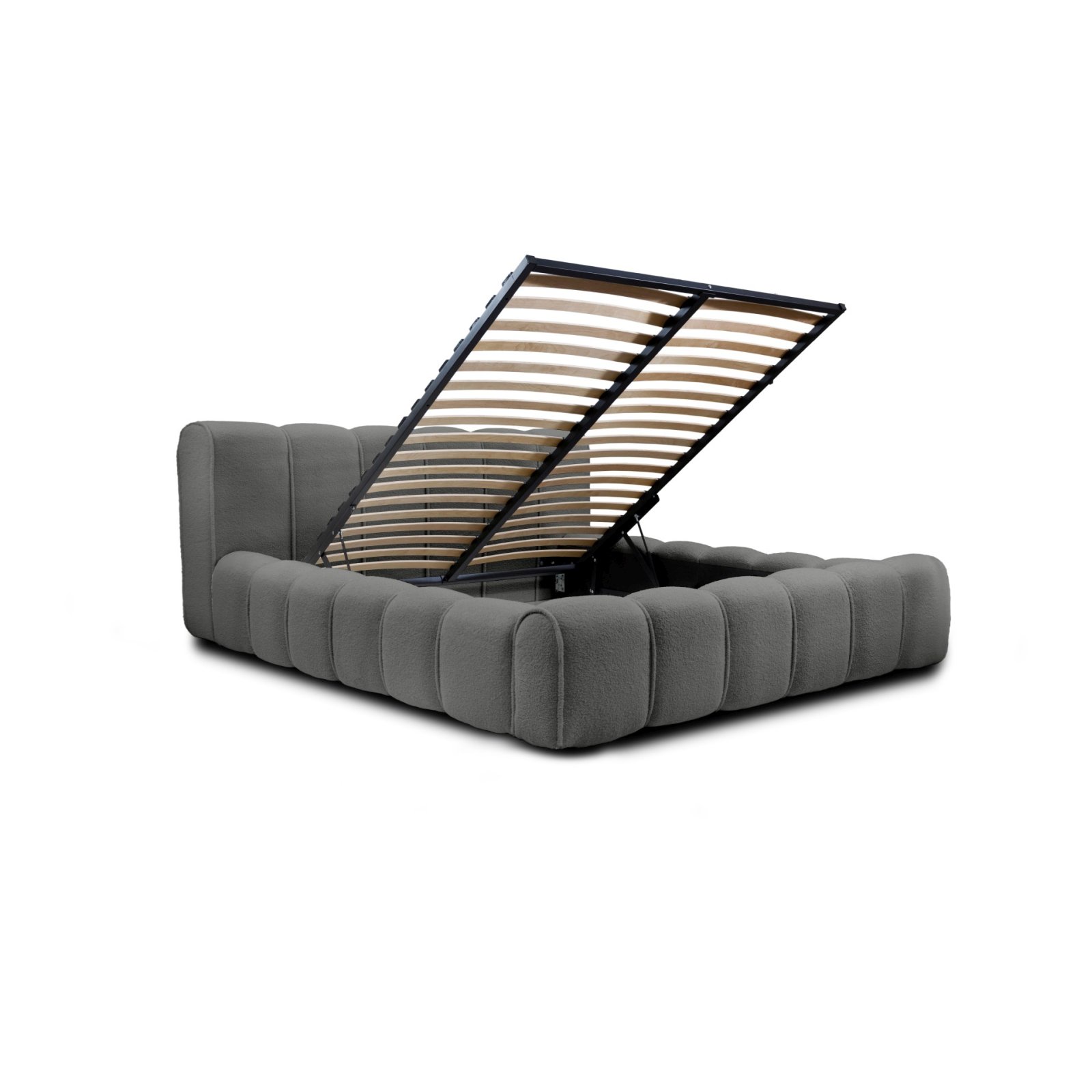 Polsterbett Belio Boucle 140x200 mit Metallrahmen Quelle 92