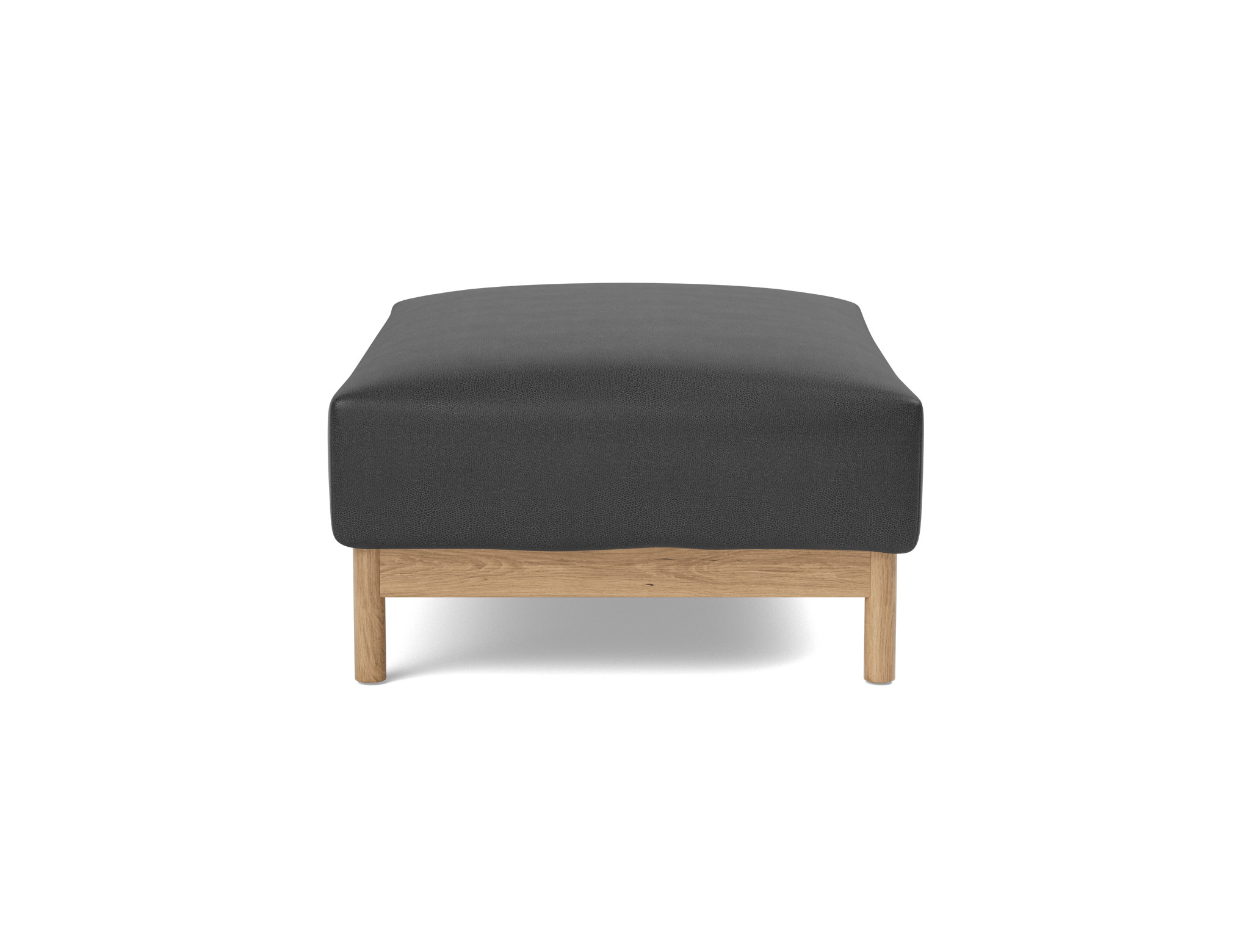 Hocker Malloy Lederoptik Faunal 550-Black Beine Eiche