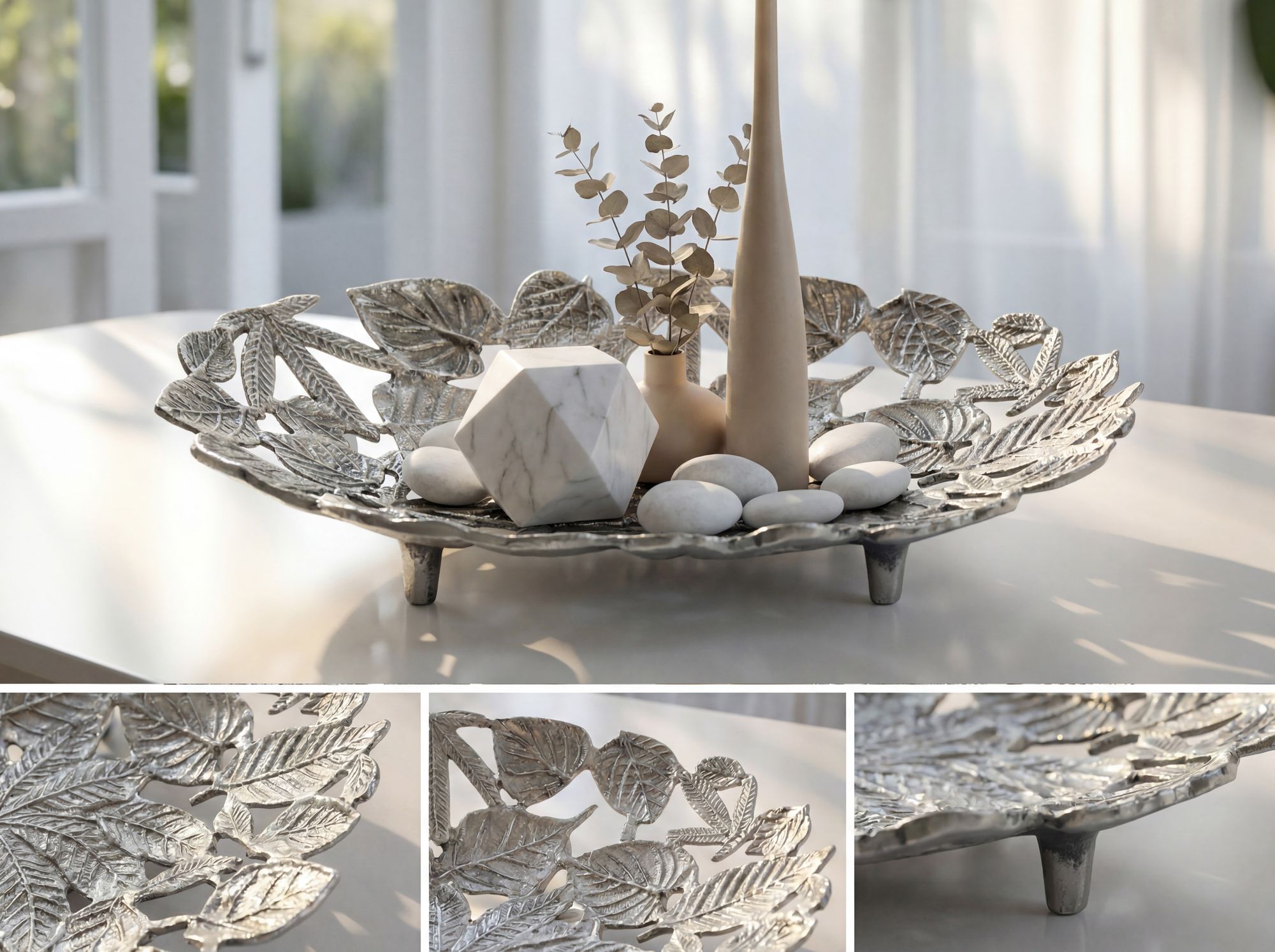 Dekoschale Lodingen Aluminium Silber