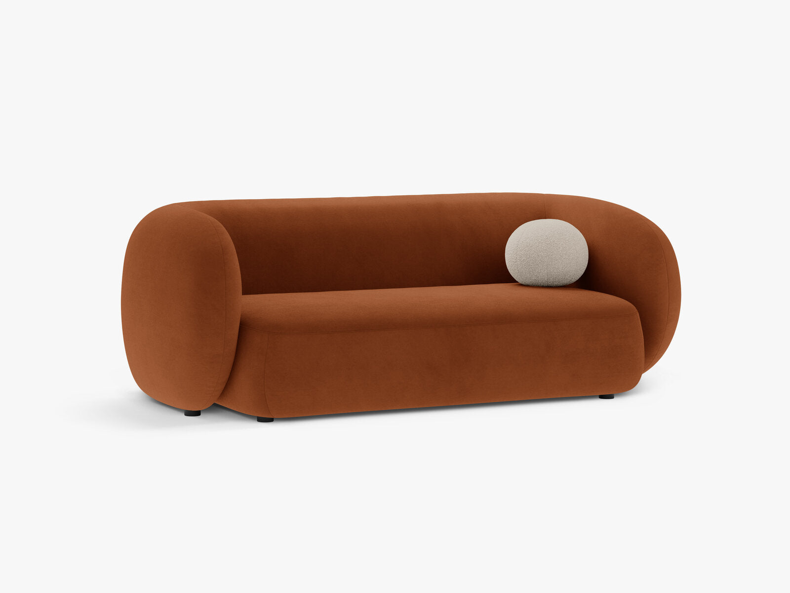 Micadoni Sofa Kate 2-Sitzer Samt Terrakotta