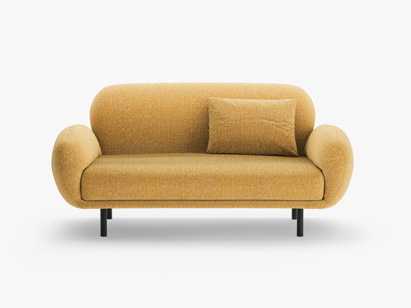 Micadoni Sofa Poppy 2-Sitzer Chenille Silencio Senf