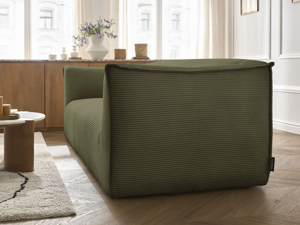 Bobochic Giorgia Sofa 5-Sitzer 412 × 100 cm Cordsamt Grün