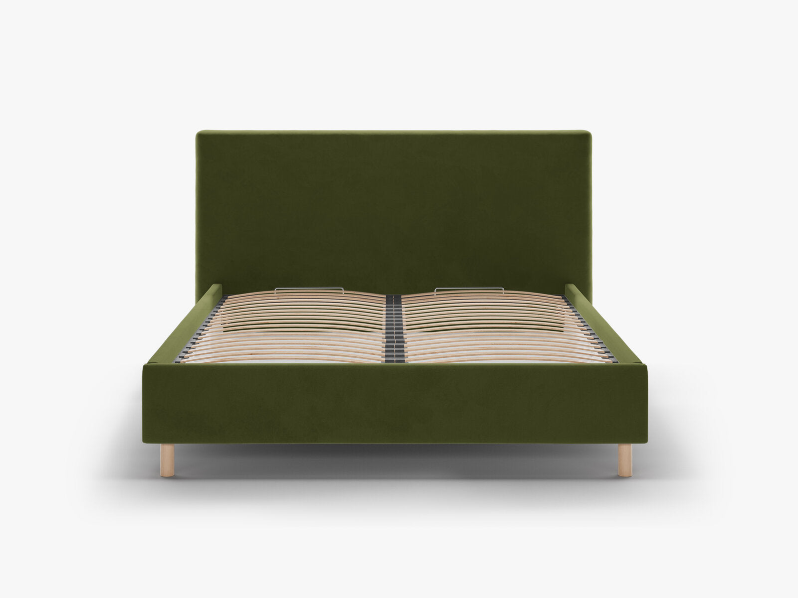 Micadoni Stauraumbett mit Kopfteil Eloise Samt Magic Velvet Armeegrün 140x200