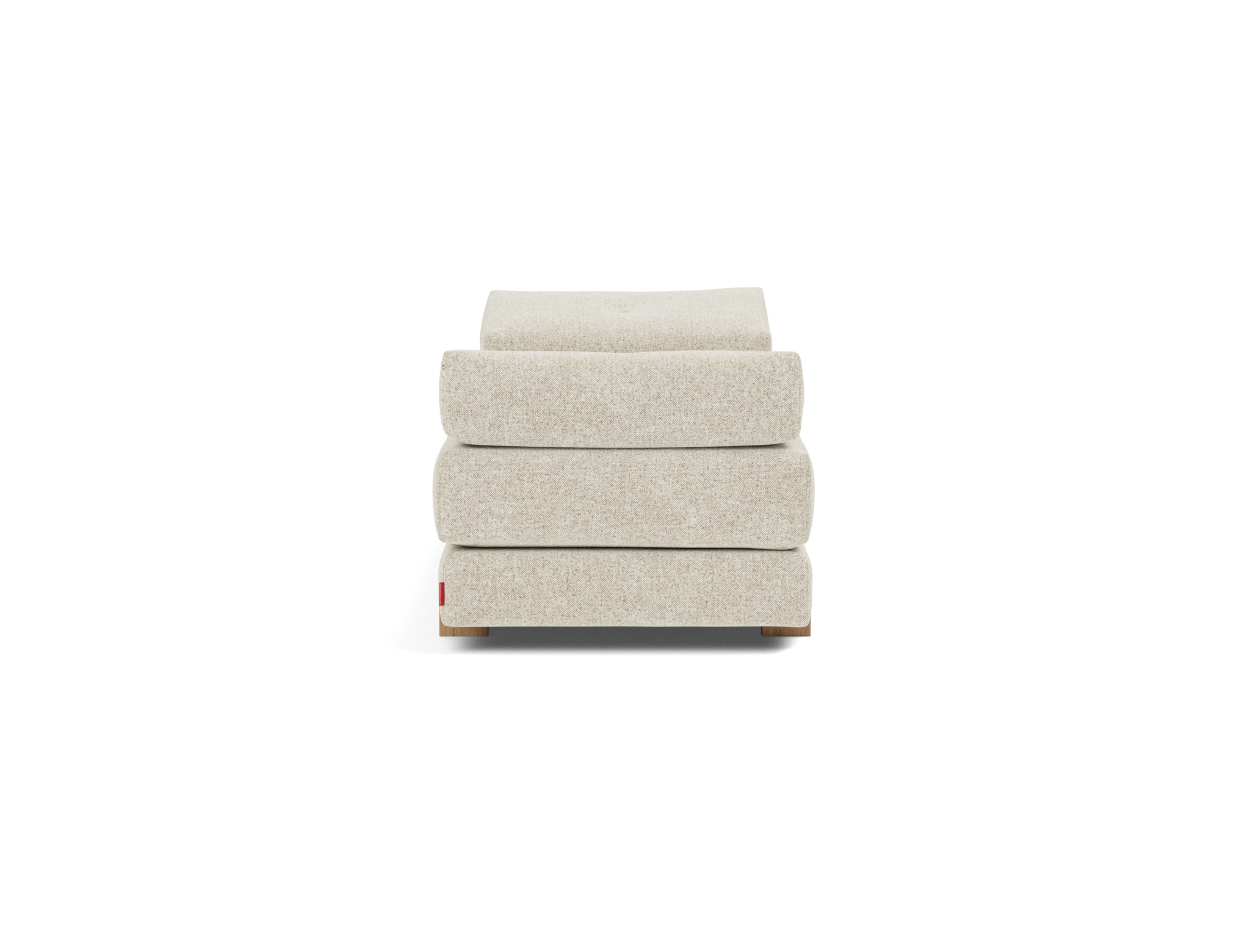 Tagesbett Sigmund Strukturierter Stoff Taura 357-Off-White Beine Drip Eiche