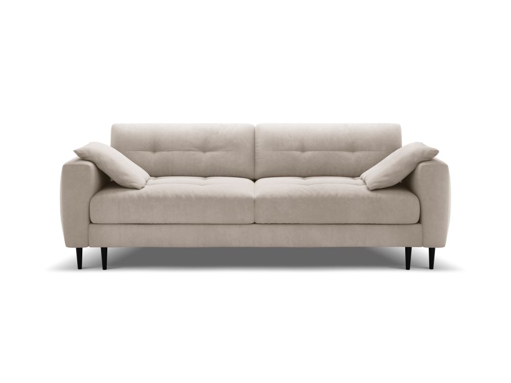 Cosmopolitan Design Schlafsofa Lazio 3-Sitzer Samt Salvador Beige