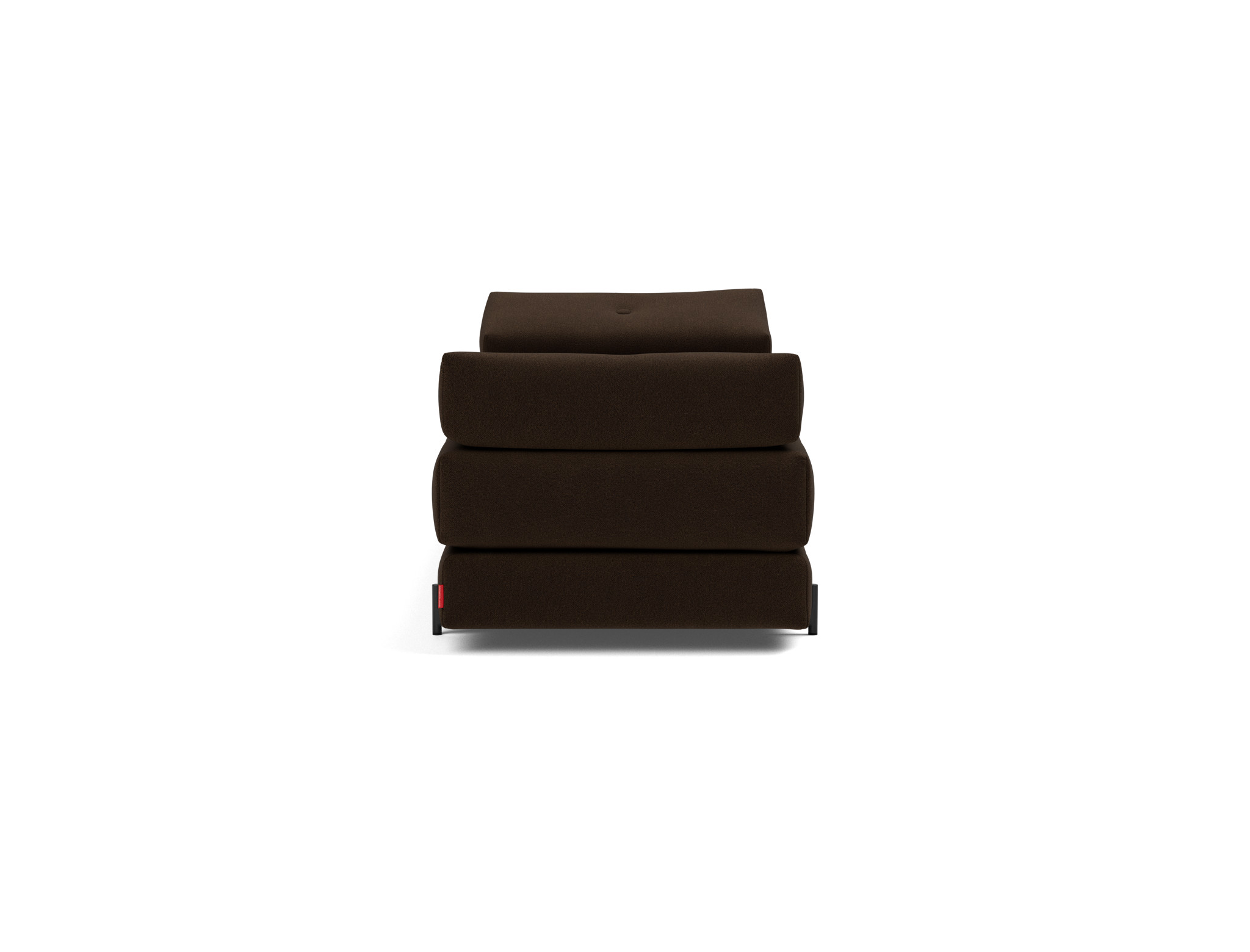 Tagesbett Sigmund Strukturierter Stoff Taura 358-Chocco Beine Indu schwarz