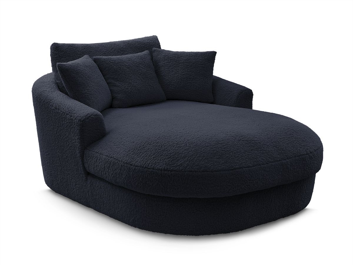 Bobochic Belem Méridienne-Modul Bouclé-Stoff Dunkelblau
