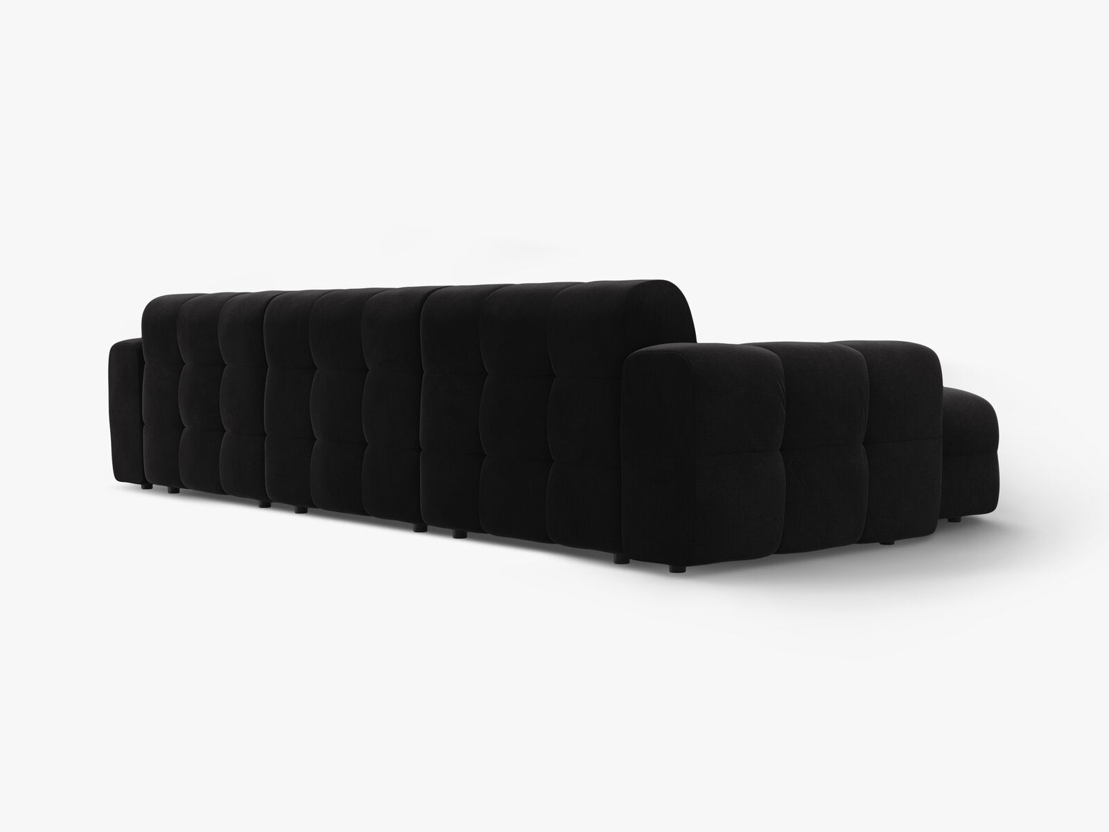 Micadoni Ecksofa Kendal 5-Sitzer Links Samt Magic Velvet Schwarz