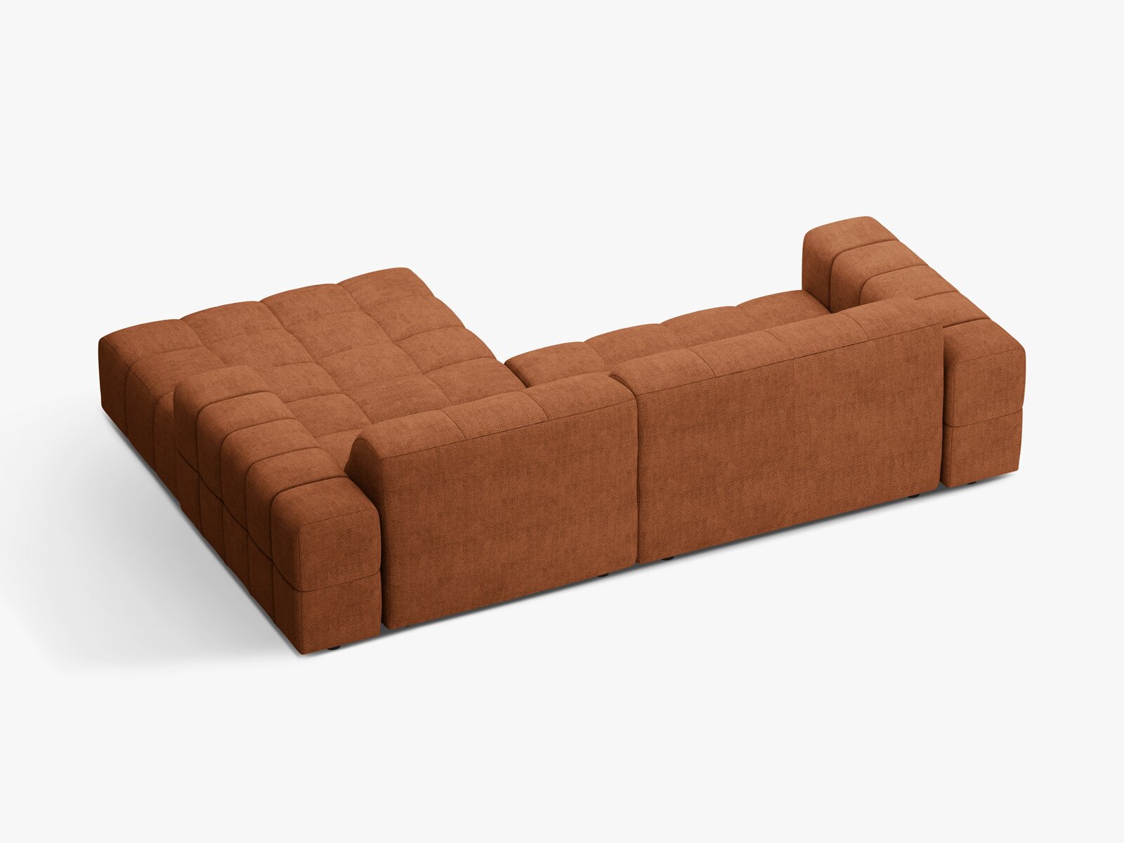 Micadoni Jennifer Ecksofa 4-Sitzer Rechts Chenille Eden Ziegel