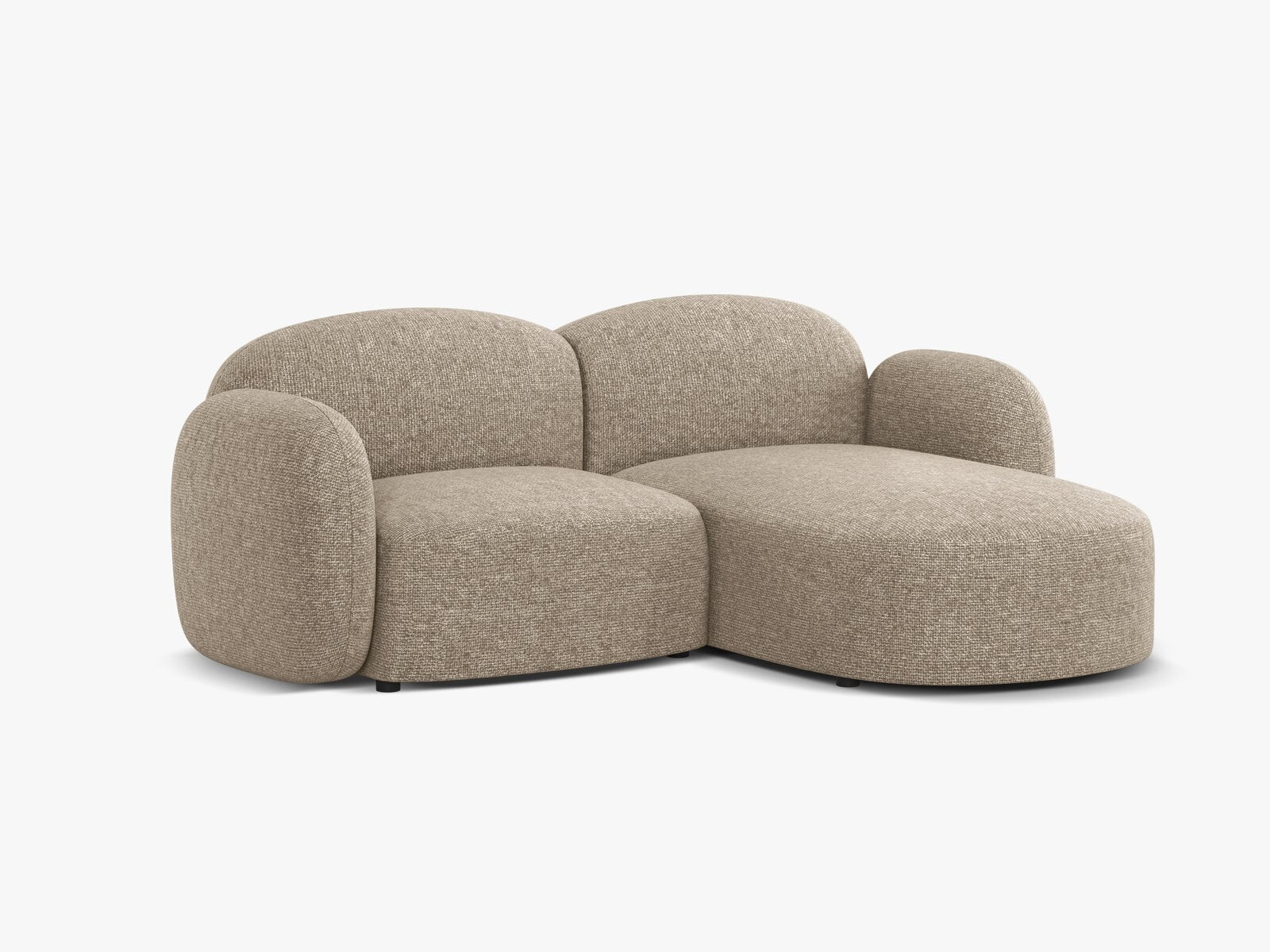 Micadoni Ecksofa Blair 3-Sitzer Rechts Chenille Eden Dunkelbeige