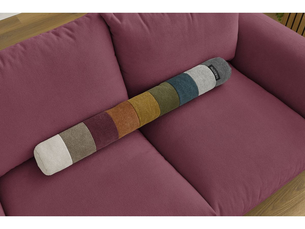 Bobochic Ernest Sofa 3-Sitzer mit Pouf 193 × 106 cm Stoff Rot