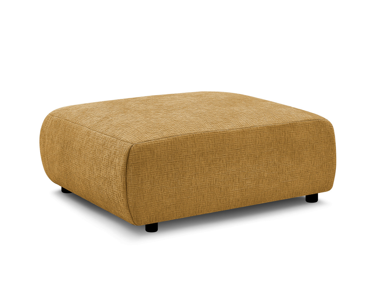 Bobochic Jana Pouf 94 × 114 cm Strukturstoff Gelb