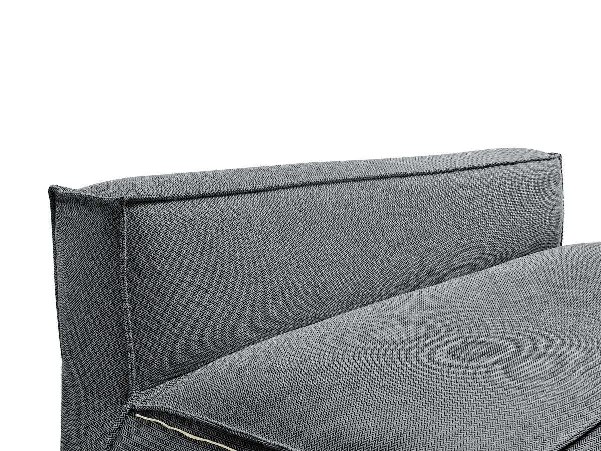 Bobochic Biarritz Sofamodul 2-Sitzer Melange-Stoff Schwarz