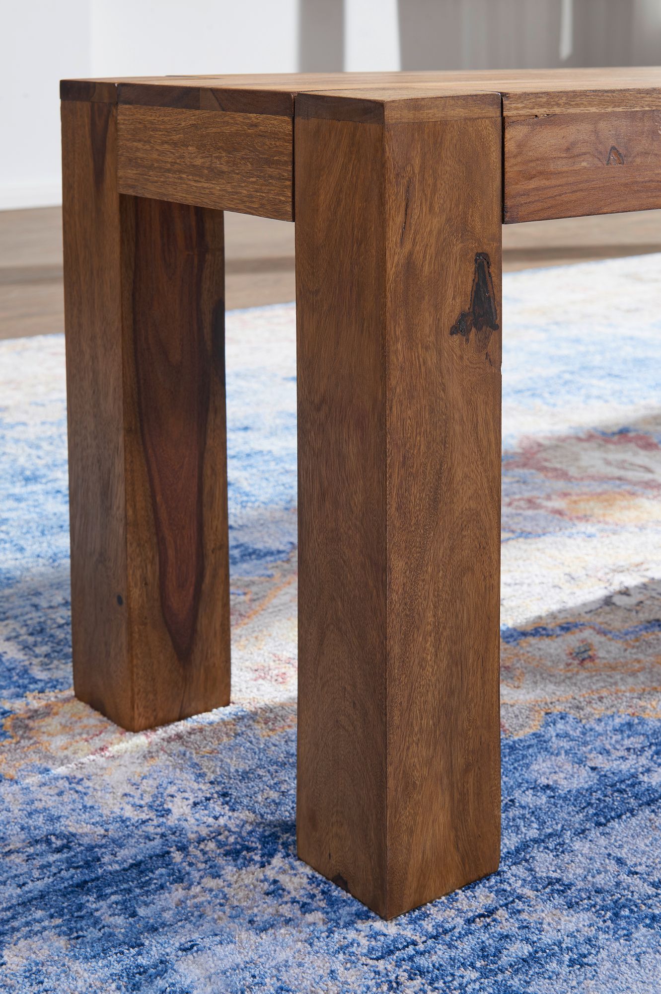 Sitzbank Aalvik Massivholz Dunkelbraun Breite 120 cm