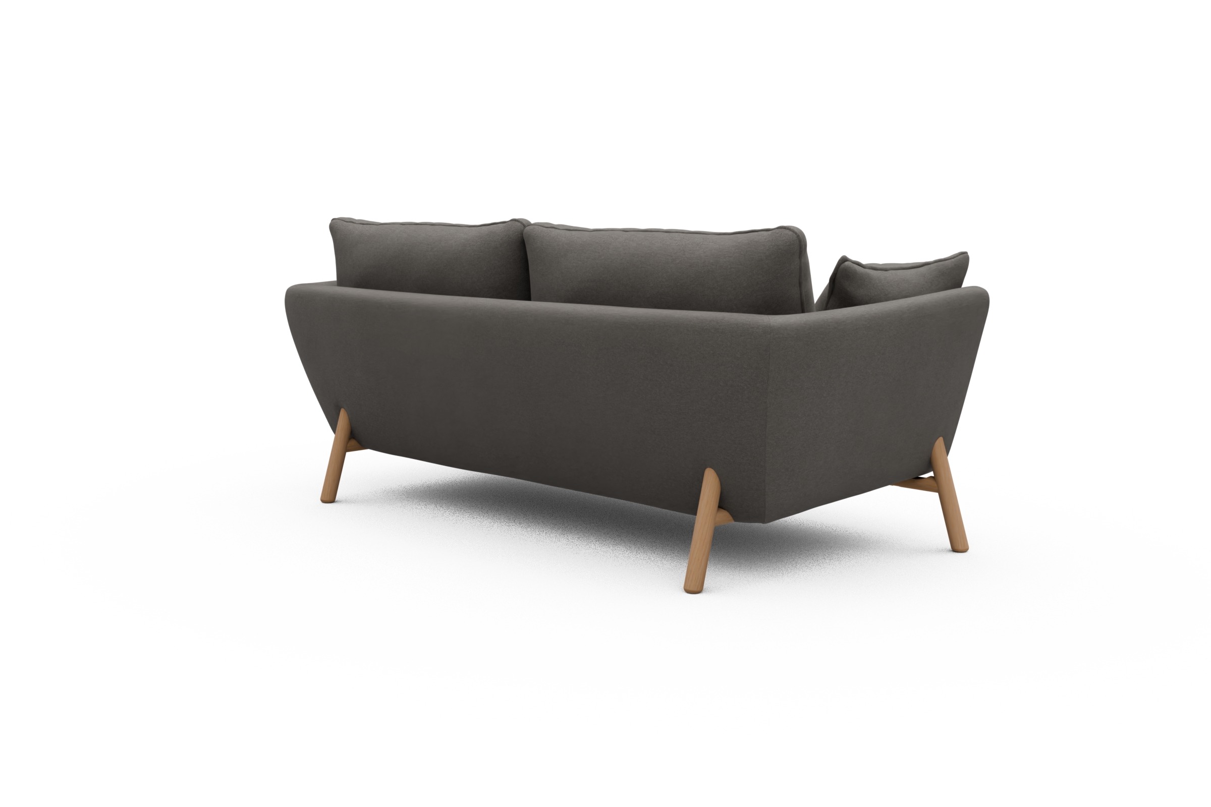 Sofa Emil 2-Sitzer Beinfarbe Eiche Natur Satya-Taupe
