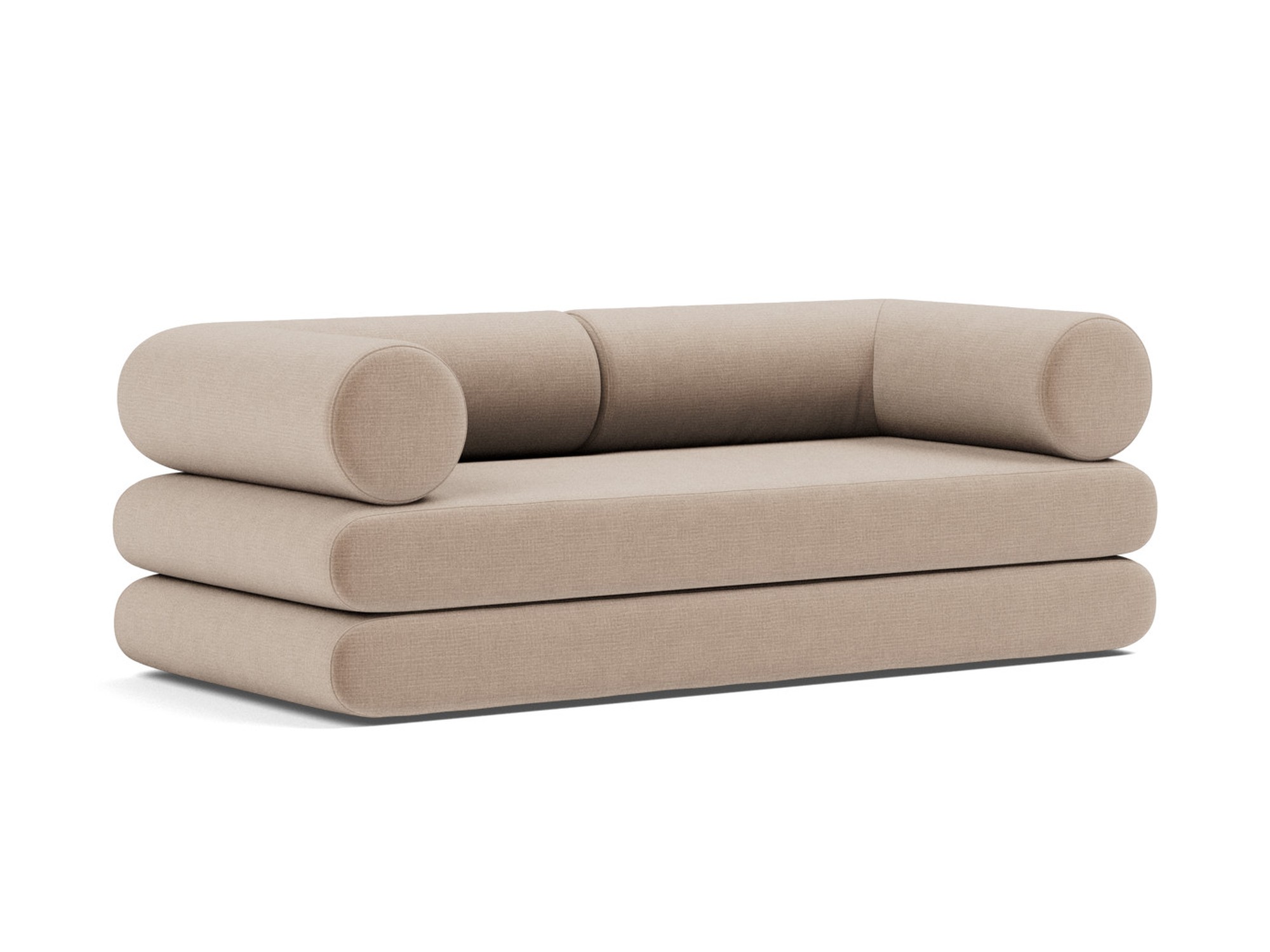 Tagesbett Circlus mit L-förmigen Armlehnen Chenille Esina 417-Mocha