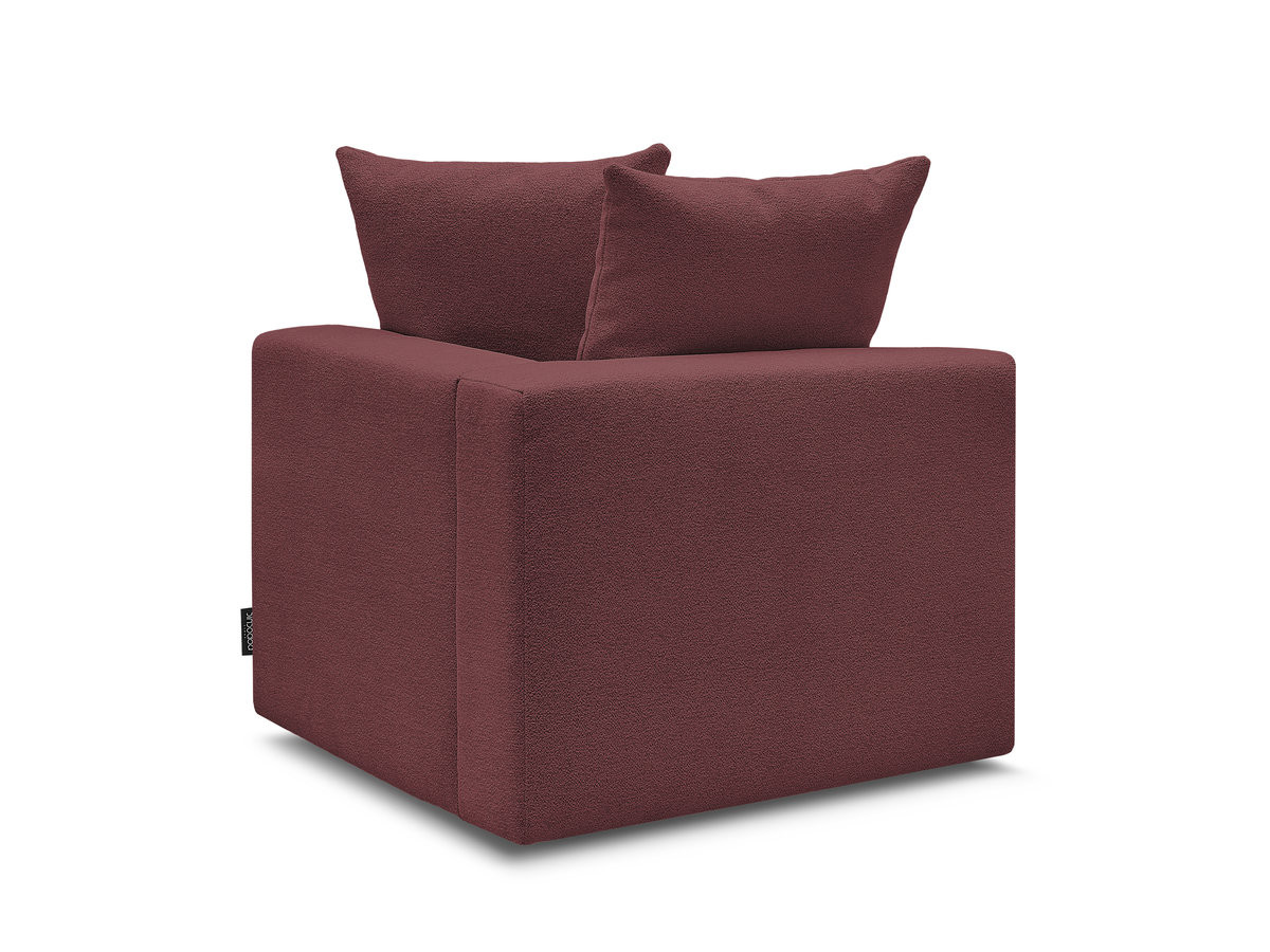 Bobochic Voltaire Eckmodul Melange-Stoff Rot Ecke rechts