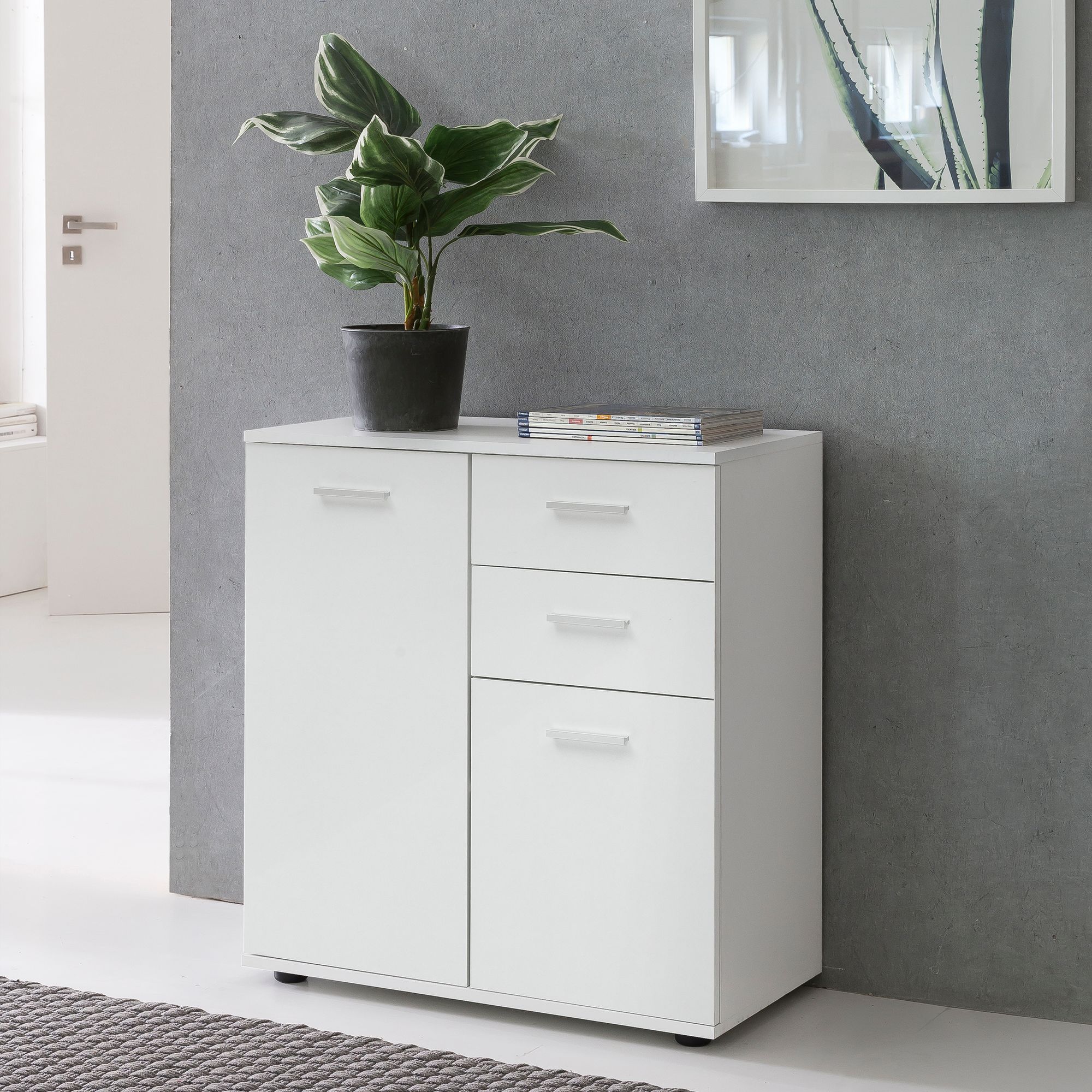 Kommode Torekov Weiß 71 × 35,5 × 78 cm
