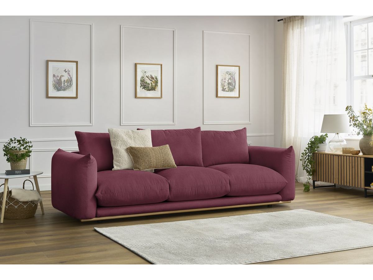 Bobochic Ernest Sofa 3-Sitzer 265 × 106 cm Stoff Rot