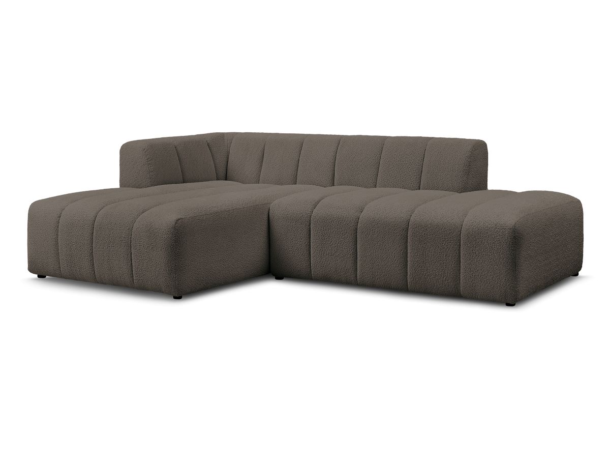 Bobochic Annecy Ecksofa Bouclé-Stoff Braun Ecke links