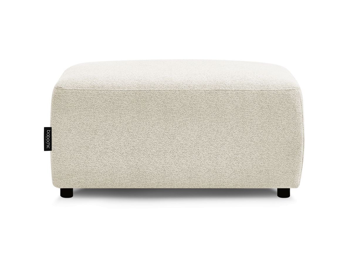 Bobochic Atilla Pouf Melange-Stoff Weiß