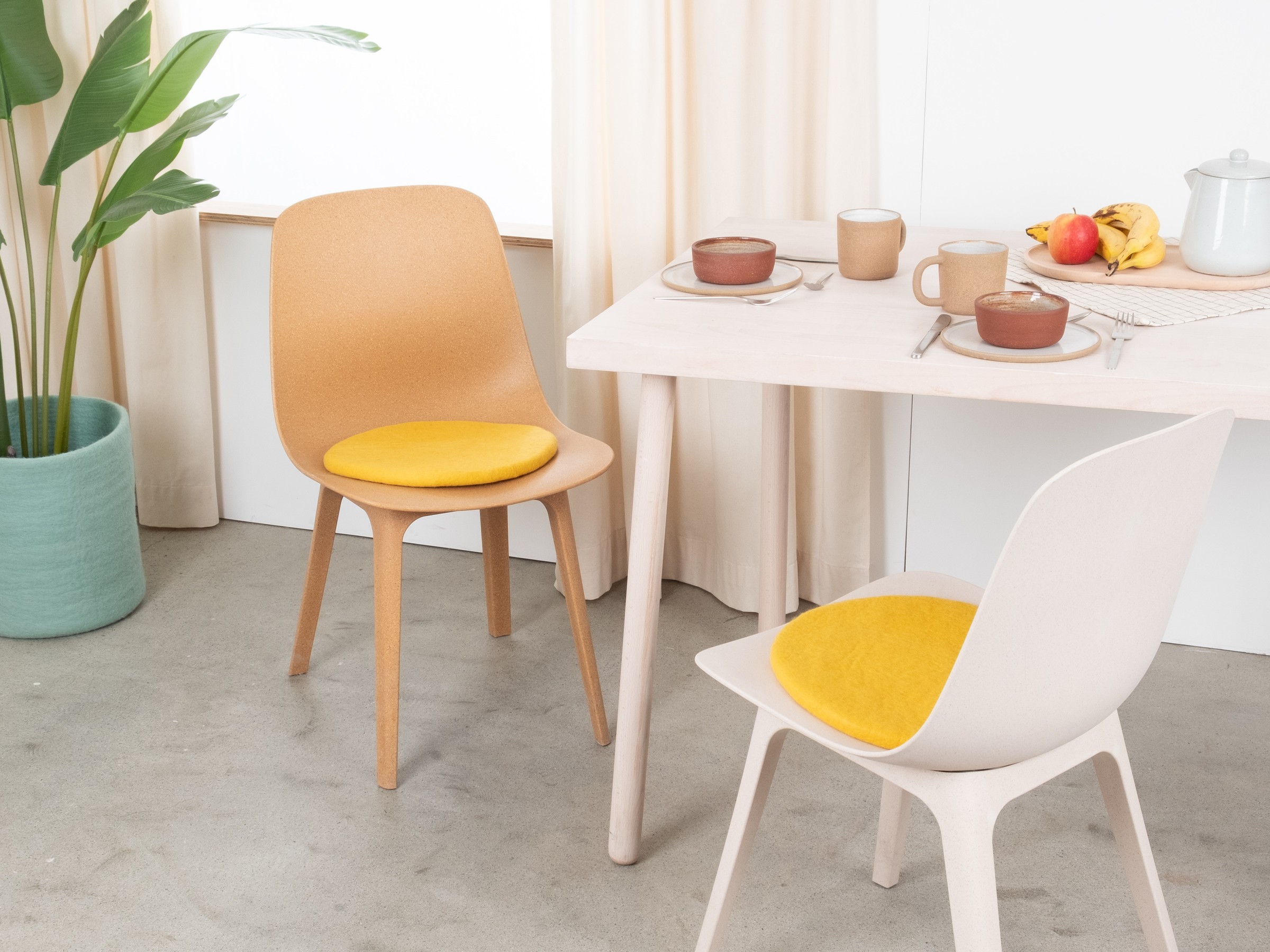 myfelt Kira Filz-Sitzauflage Gelb Ø 36 cm