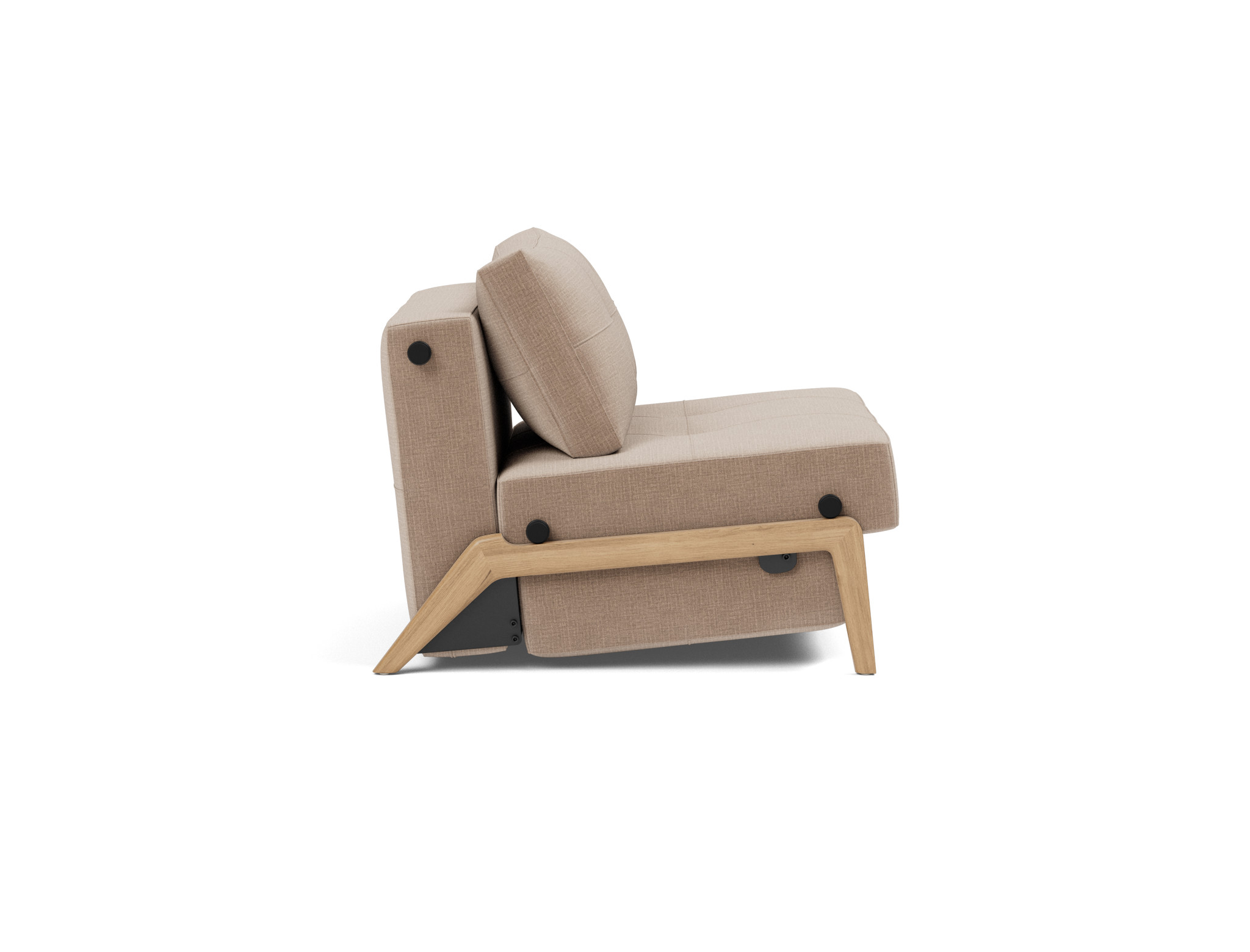 Schlafsessel Cubed 90 Chenille Esina 417-Mocha Beine Eiche