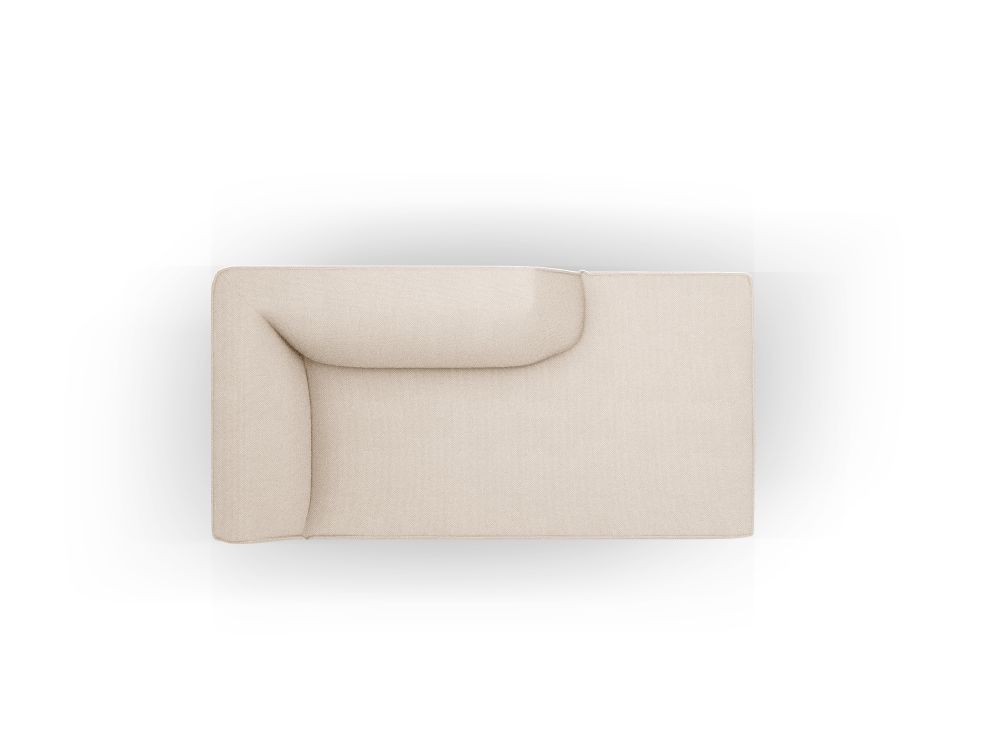 Cosmopolitan Design Chaiselongue Siena Strukturierter Stoff Ottawa Beige Rechts
