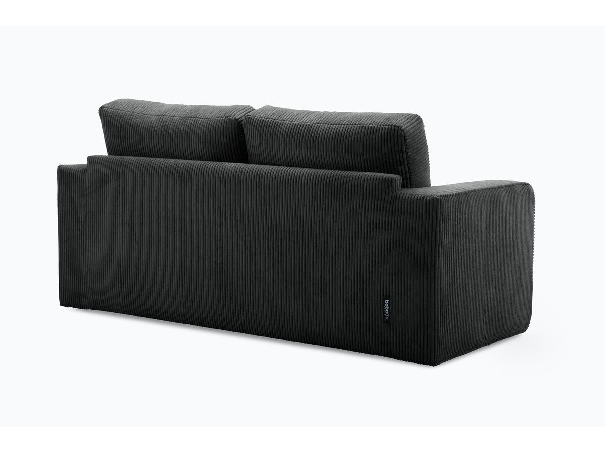 Bobochic Come Schlafsofa 2-Sitzer Cordsamt Dunkelgrau