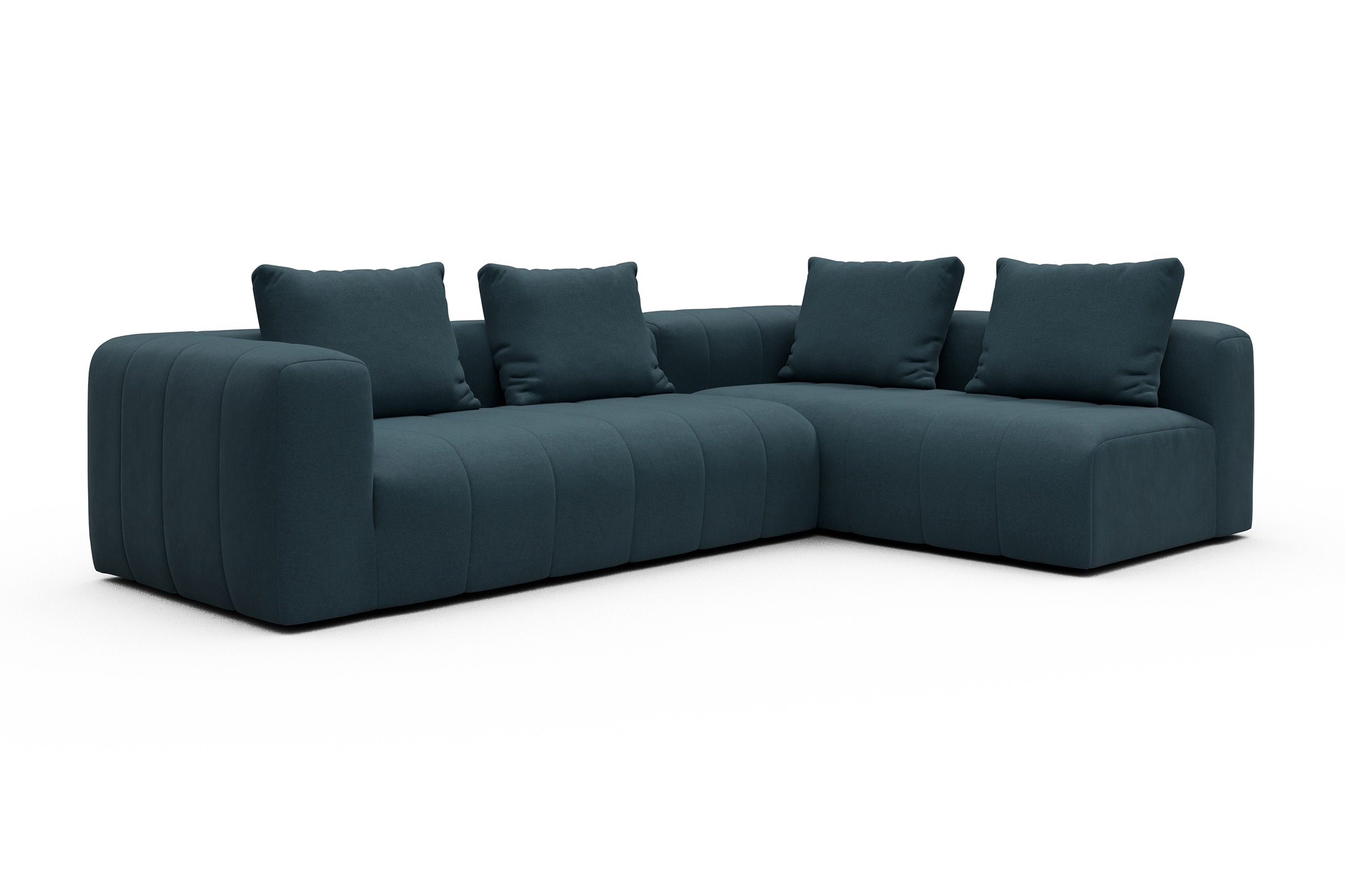 Ecksofa Hugo 2x 2,5-Sitzer Armlehne links Satya-Indigo