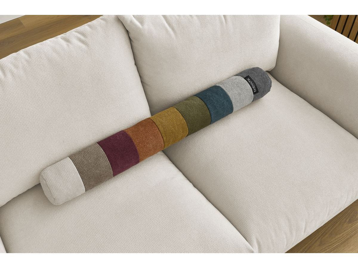 Bobochic Ernest Sofa 3-Sitzer mit Pouf 193 × 106 cm Stoff Beige