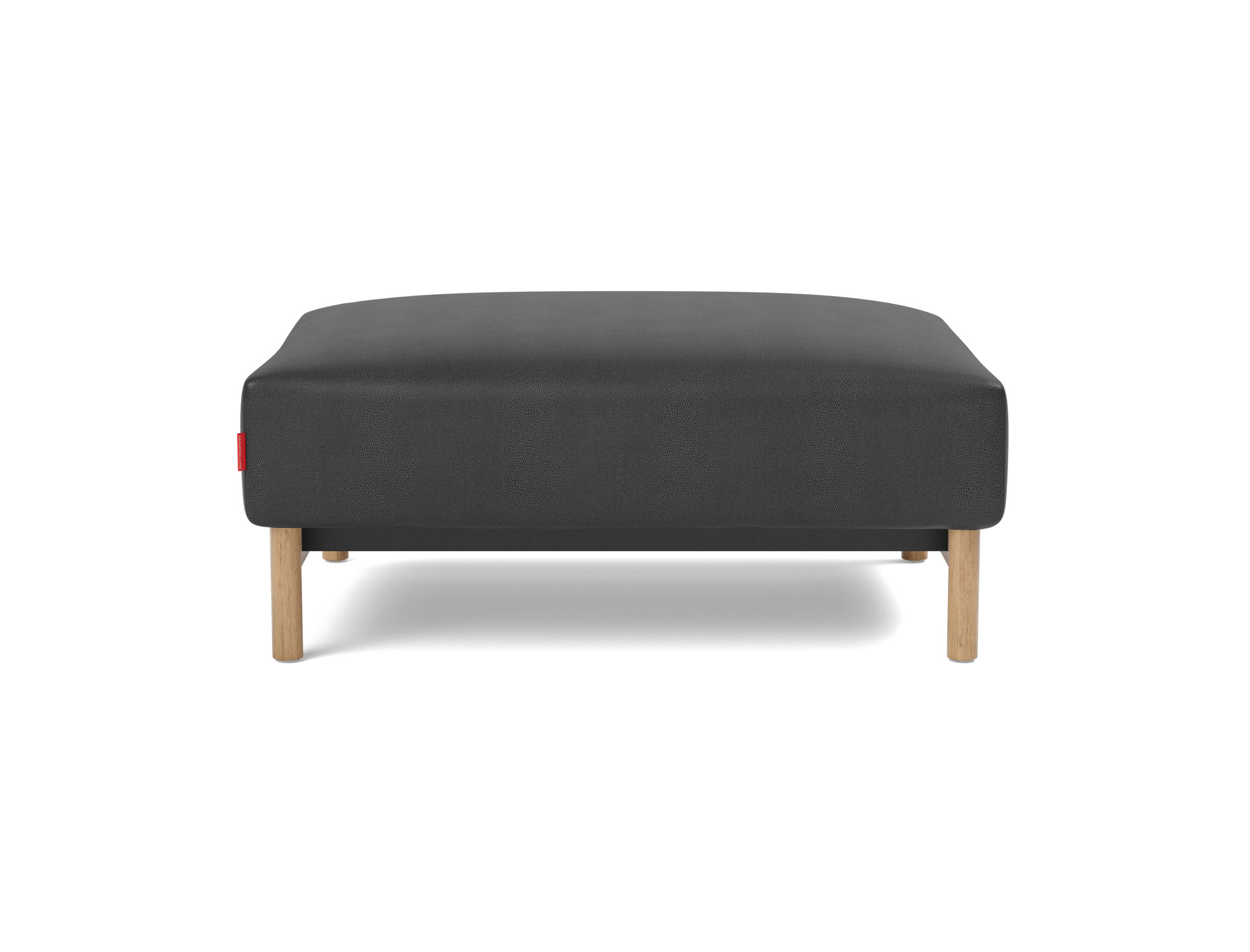 Hocker Malloy Lederoptik Faunal 550-Black Beine Eiche