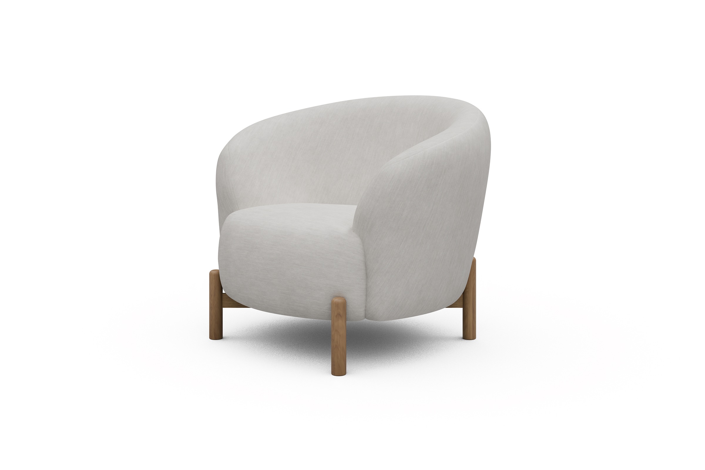 Sessel Ronda Holzbeine Eiche Natur Vivus-Dusty-Off-White