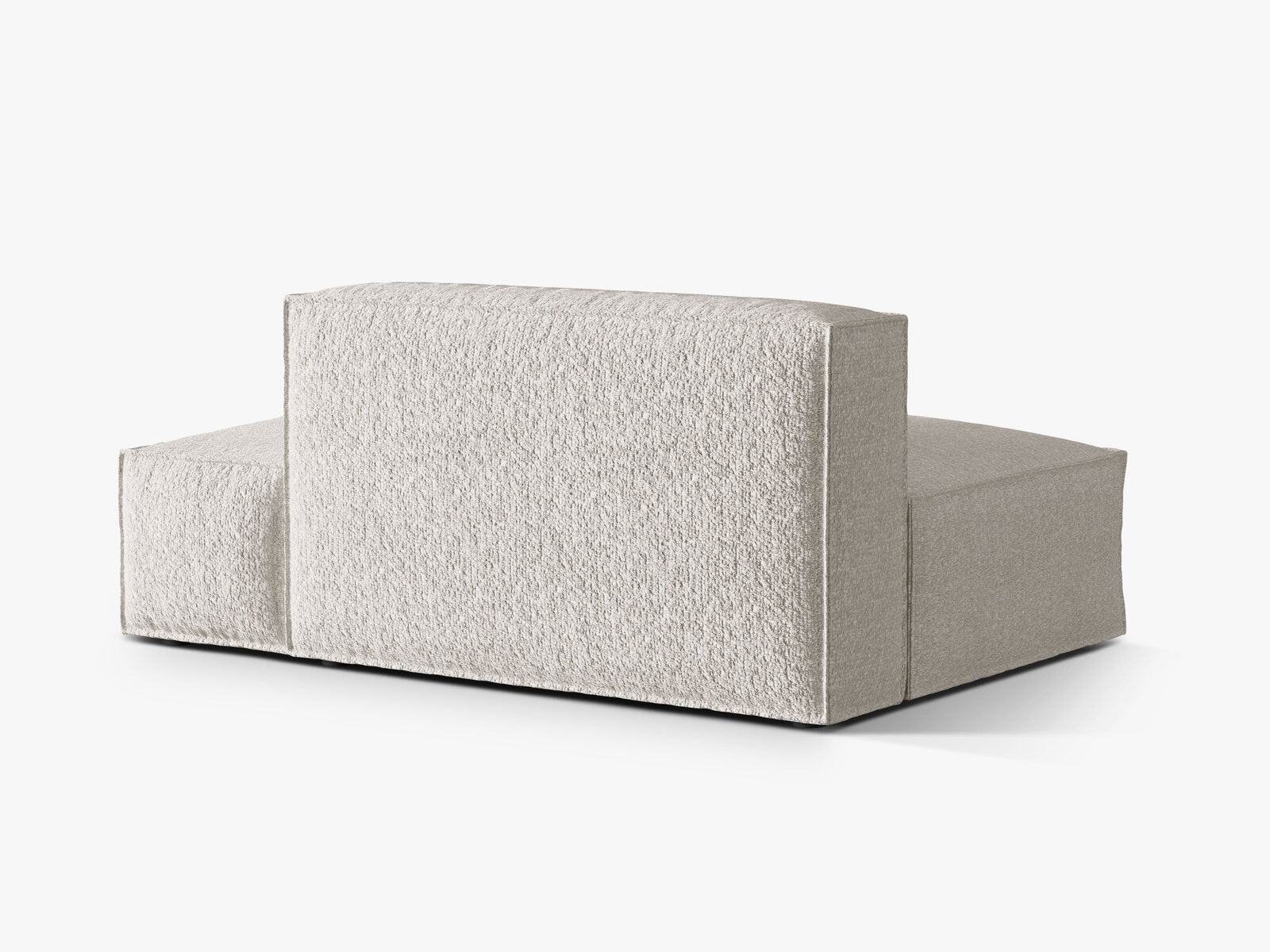 Micadoni Modul Nuria 3-Sitzer Rechts Boucle Grau Beige Melange