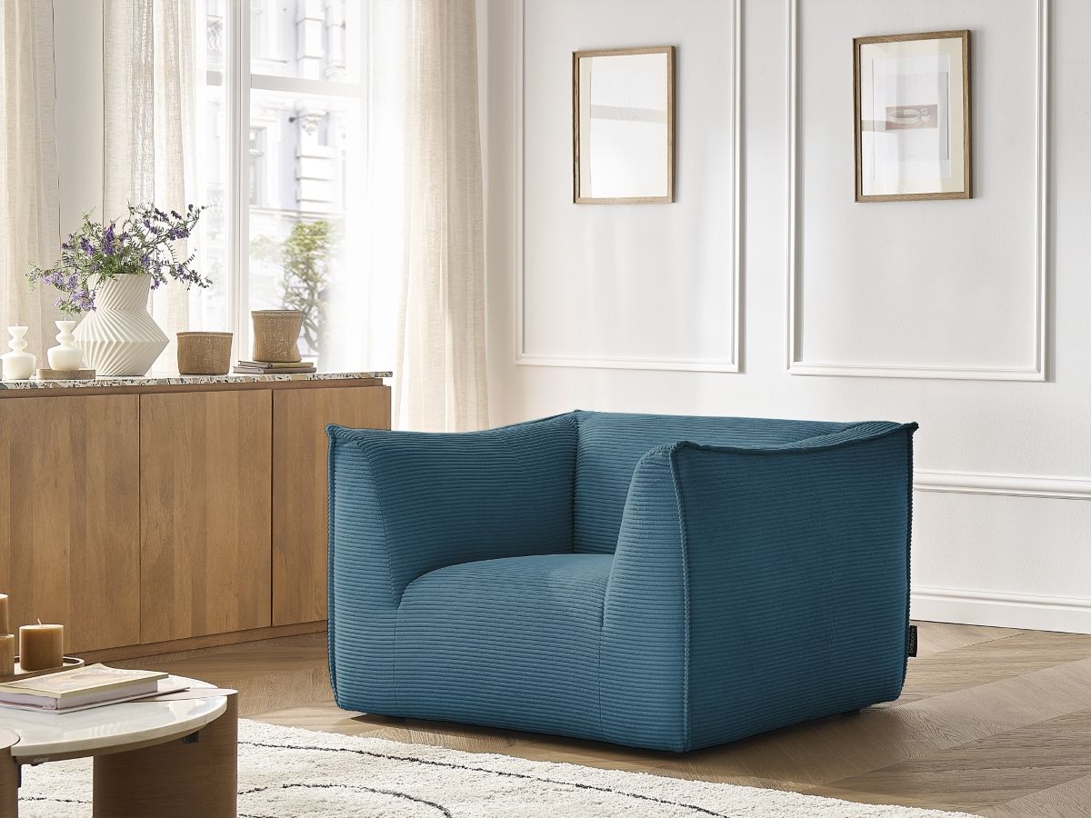 Bobochic Giorgia Sessel Cordsamt Hellblau
