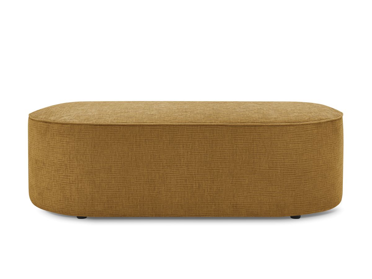 Bobochic Rousseau Pouf Strukturstoff Gelb