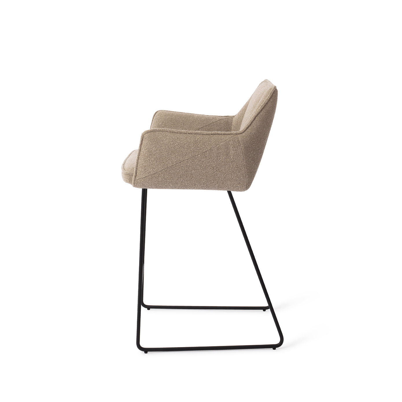 Jesper Home Barhocker Tome Great Greige Slide Schwarz Tresenhöhe 65 cm