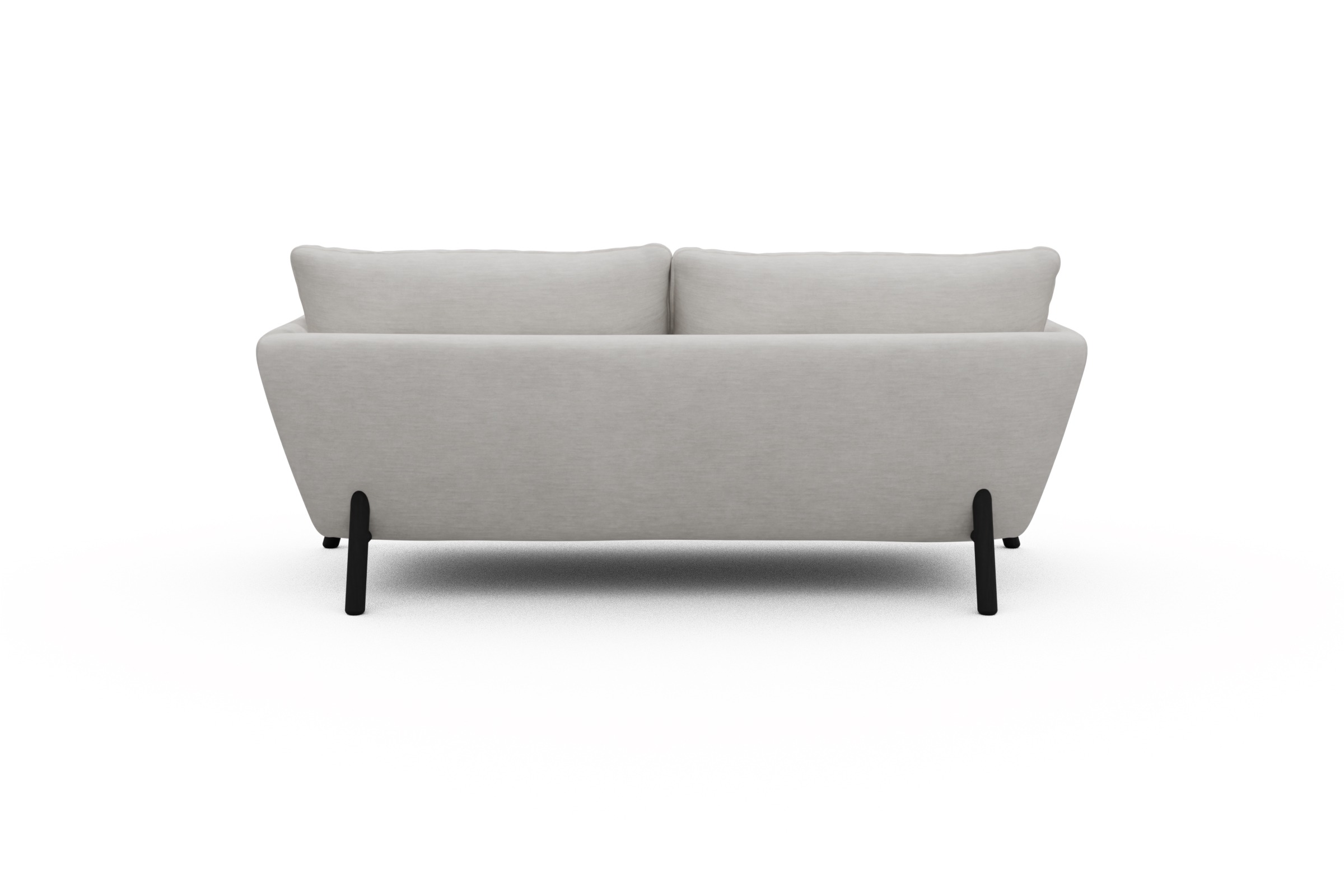 Sofa Emil 2-Sitzer Beinfarbe Eiche Schwarz Vivus-Dusty-Off-White
