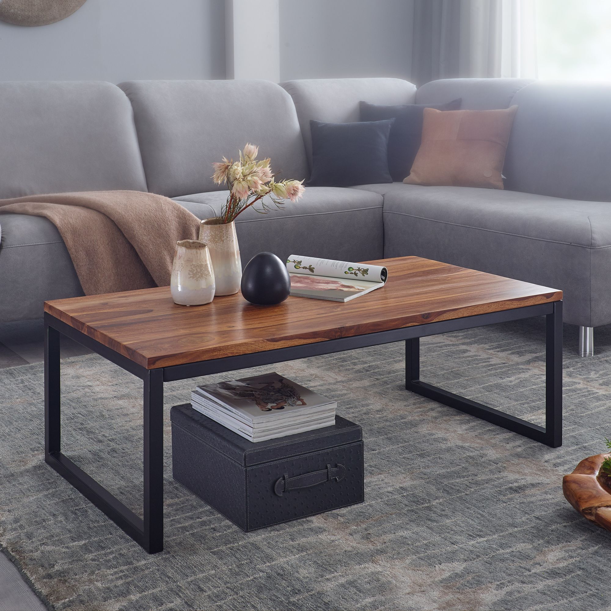 Couchtisch Vipperod Massivholz Braun 110 × 60 × 40 cm